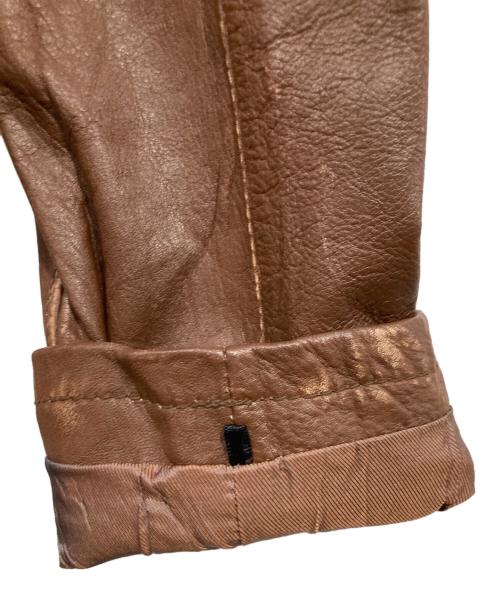 Schott（ショット）Schott (ショット) ファーフリンジ レザージャケット ブラウン サイズ:Mの古着・服飾アイテム
