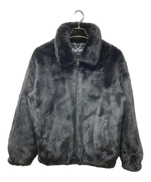 SUPREME（シュプリーム）SUPREME (シュプリーム) 17SS Faux Fur Bomber Jacket/フェイクファーボンバージャケット ブラック×ホワイト サイズ:Sの古着・服飾アイテム
