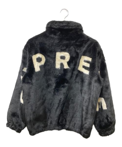 SUPREME（シュプリーム）SUPREME (シュプリーム) 17SS Faux Fur Bomber Jacket/フェイクファーボンバージャケット ブラック×ホワイト サイズ:Sの古着・服飾アイテム