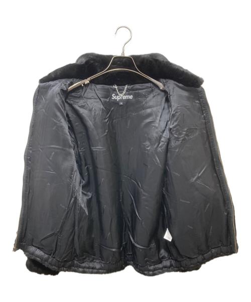 SUPREME（シュプリーム）SUPREME (シュプリーム) 17SS Faux Fur Bomber Jacket/フェイクファーボンバージャケット ブラック×ホワイト サイズ:Sの古着・服飾アイテム