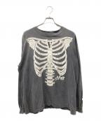 SAINT MICHAEL×VLONEセントマイケル×ヴィーロン）の古着「LONG T-SHIRT」｜グレー×ホワイト