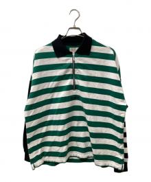 SAINT MICHAEL（セントマイケル）の古着「24SS RUGGER SH」｜グリーン×ホワイト