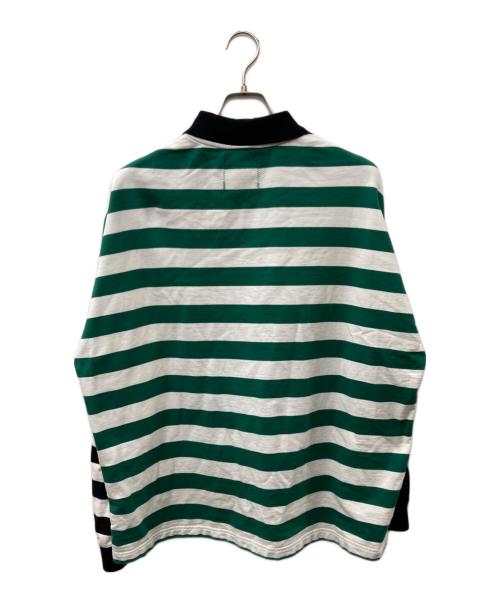 SAINT MICHAEL（セントマイケル）SAINT MICHAEL (セントマイケル) 24SS RUGGER SH グリーン×ホワイト サイズ:XLの古着・服飾アイテム