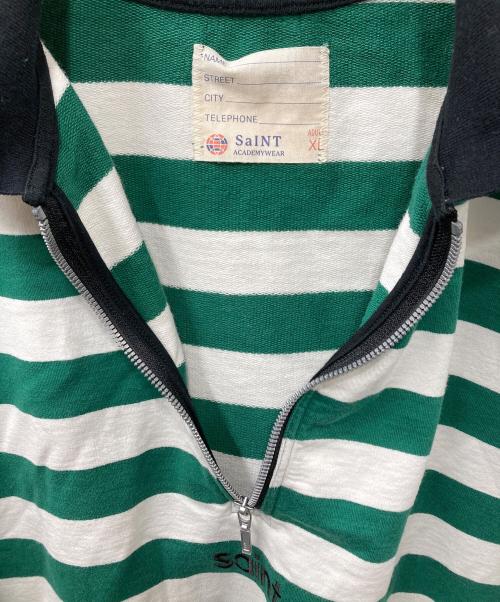 SAINT MICHAEL（セントマイケル）SAINT MICHAEL (セントマイケル) 24SS RUGGER SH グリーン×ホワイト サイズ:XLの古着・服飾アイテム