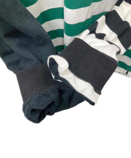 SAINT MICHAEL（セントマイケル）SAINT MICHAEL (セントマイケル) 24SS RUGGER SH グリーン×ホワイト サイズ:XLの古着・服飾アイテム