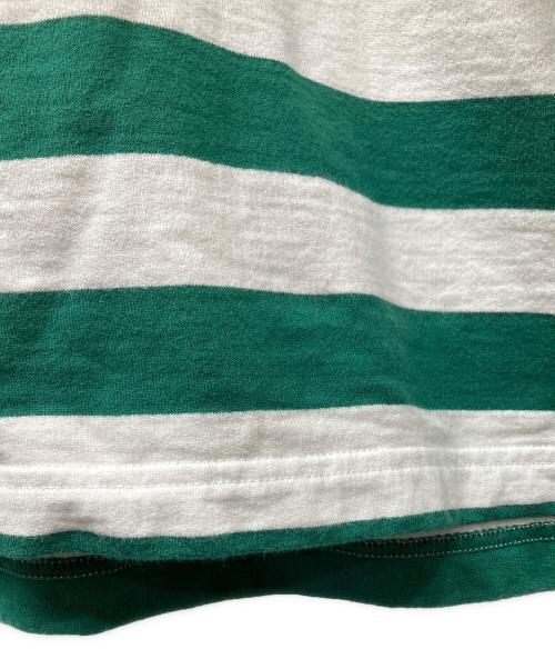 SAINT MICHAEL（セントマイケル）SAINT MICHAEL (セントマイケル) 24SS RUGGER SH グリーン×ホワイト サイズ:XLの古着・服飾アイテム