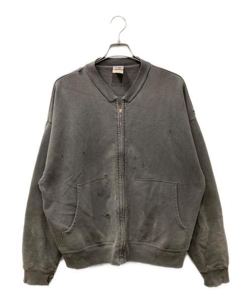 SAINT MICHAEL（セントマイケル）SAINT MICHAEL (セントマイケル) ZIP UP ジップアップスウェットブルゾン グレー サイズ:SIZE XLの古着・服飾アイテム