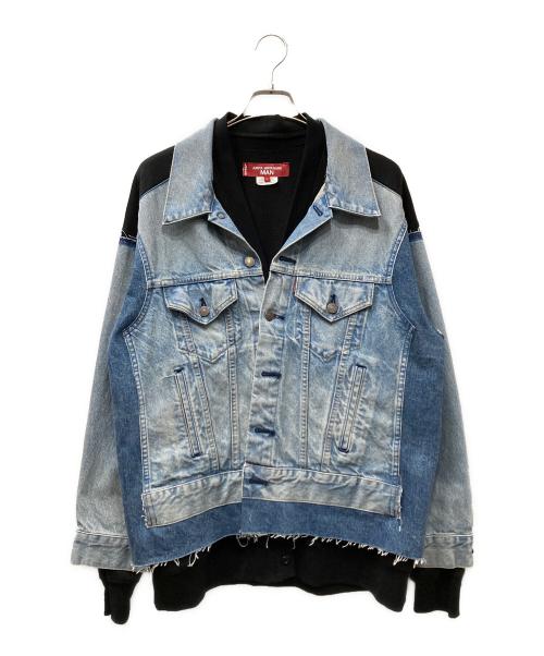 JUNYA WATANABE COMME des GARCONS（(ジュンヤワタナベ コムデギャルソン）JUNYA WATANABE COMME des GARCONS ((ジュンヤワタナベ コムデギャルソン) LEVI'S (リーバイス) DENIM JACKET ブルー×ブラック サイズ:SIZE Lの古着・服飾アイテム