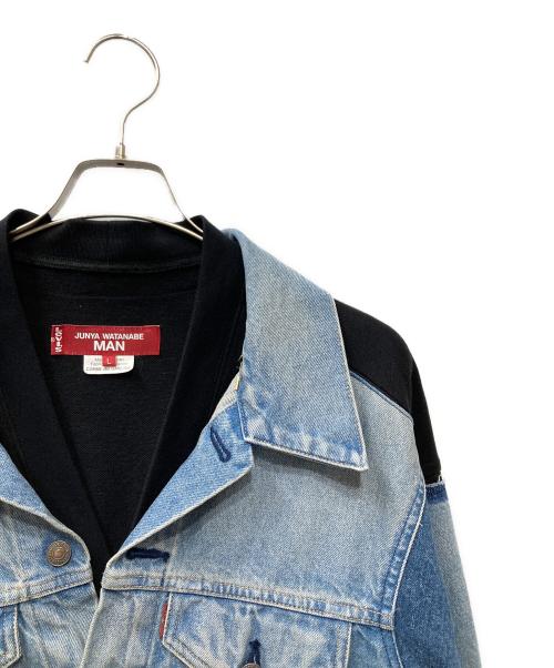 JUNYA WATANABE COMME des GARCONS（(ジュンヤワタナベ コムデギャルソン）JUNYA WATANABE COMME des GARCONS ((ジュンヤワタナベ コムデギャルソン) LEVI'S (リーバイス) DENIM JACKET ブルー×ブラック サイズ:SIZE Lの古着・服飾アイテム