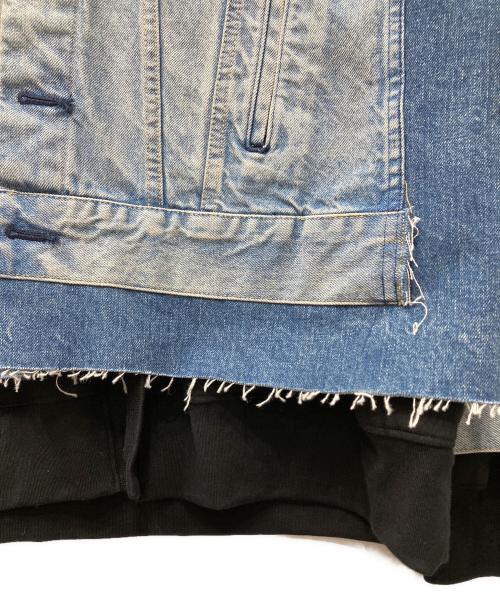 JUNYA WATANABE COMME des GARCONS（(ジュンヤワタナベ コムデギャルソン）JUNYA WATANABE COMME des GARCONS ((ジュンヤワタナベ コムデギャルソン) LEVI'S (リーバイス) DENIM JACKET ブルー×ブラック サイズ:SIZE Lの古着・服飾アイテム