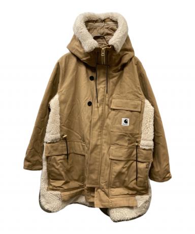 sacai Carhartt サカイ シベリアンコート ベージュ サイズ3 Sacai - Sacai X Carhartt WIP メンズ キャンバス パーカー シベリアン