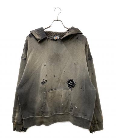 正規品!! セントマイケル ダメージ パーカー 中古・古着通販】SAINT MICHAEL (セントマイケル) 24AW HOODIE/DBL