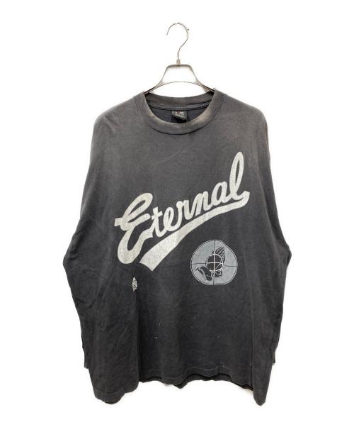 SAINT MICHAEL（セントマイケル）SAINT MICHAEL (セントマイケル) FEAR OF GOD (フィア・オブ・ゴッド) FG LS TEE/SNT OF GOD グレー×ホワイト サイズ:OSの古着・服飾アイテム