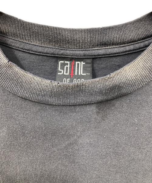 SAINT MICHAEL（セントマイケル）SAINT MICHAEL (セントマイケル) FEAR OF GOD (フィア・オブ・ゴッド) FG LS TEE/SNT OF GOD グレー×ホワイト サイズ:OSの古着・服飾アイテム