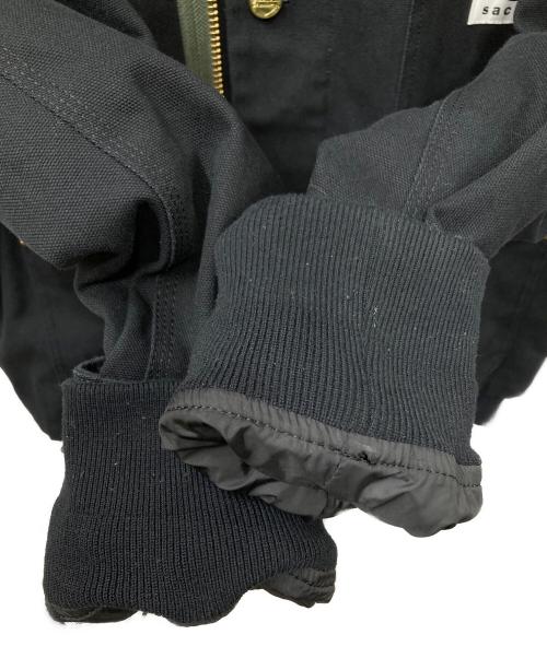 sacai（サカイ）sacai (サカイ) CARHARTT WIP (カーハート ワークインプログレス) CanvasxMA-1 JK Michigan ブラック サイズ:2の古着・服飾アイテム