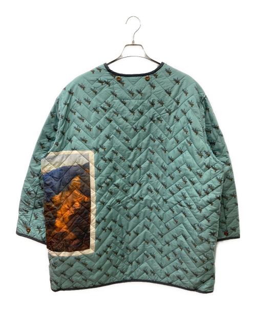 OAMC（オーエーエムシー）OAMC (オーエーエムシー) Floral Printed ISM Quilted Duster Coat グリーン サイズ:Mの古着・服飾アイテム