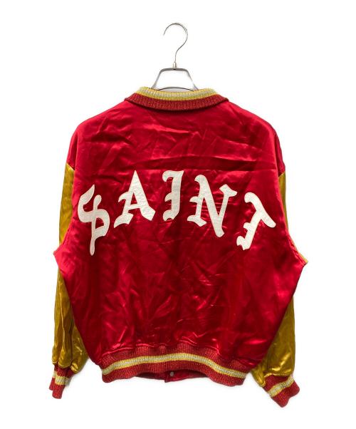 SAINT MICHAEL（セントマイケル）SAINT MICHAEL (セントマイケル) 23ss VARSITY JACKET RED MICHAEL レッド×イエロー サイズ:Mの古着・服飾アイテム