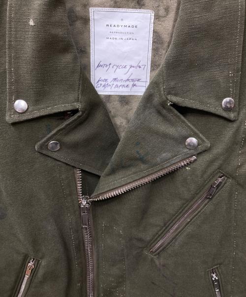 READYMADE（レディメイド）READYMADE (レディメイド) MOTOR CYCLE JACKET オリーブ サイズ:2の古着・服飾アイテム
