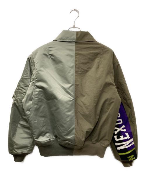 NEXUSVII（ネクサスセブン）NEXUSVII (ネクサスセブン) JUMBLED FLIGHT JACKET オリーブ サイズ:48の古着・服飾アイテム