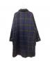 Sillage (シアージ) ウールオーバーサイズチェックコート ネイビー×ブラウン サイズ:Free：18000円