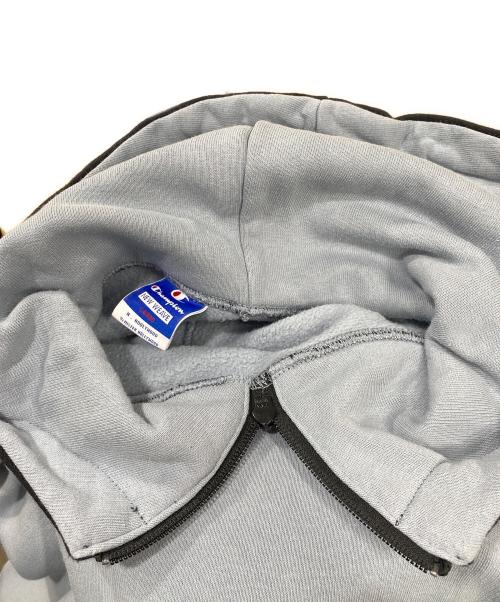 Champion（チャンピオン）Champion (チャンピオン) N.HOOLYWOOD (エヌ ハリウッド) コラボフーデッドスウェットシャツ ブルー×ブラック サイズ:Ｌの古着・服飾アイテム