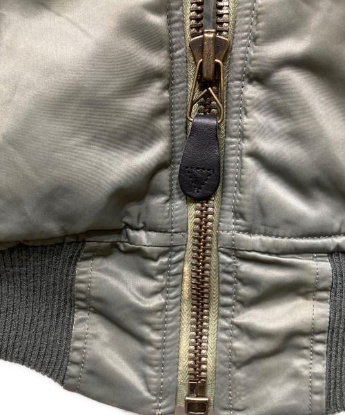 SAINT MICHAEL（セントマイケル）SAINT MICHAEL (セントマイケル) MA-1/DAMEGE/KHAKI オリーブ×ブルー サイズ:Lの古着・服飾アイテム