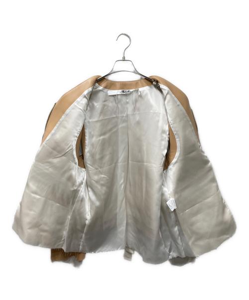 Midorikawa（ミドリカワ）Midorikawa (ミドリカワ) Docking Leather Blouson ベージュ サイズ:Freeの古着・服飾アイテム
