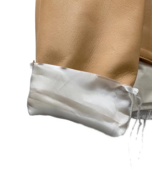 Midorikawa（ミドリカワ）Midorikawa (ミドリカワ) Docking Leather Blouson ベージュ サイズ:Freeの古着・服飾アイテム