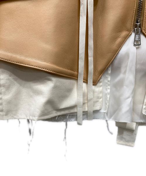 Midorikawa（ミドリカワ）Midorikawa (ミドリカワ) Docking Leather Blouson ベージュ サイズ:Freeの古着・服飾アイテム