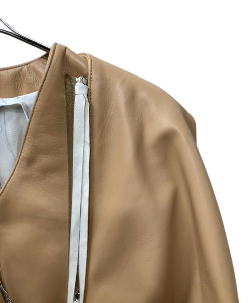 Midorikawa（ミドリカワ）Midorikawa (ミドリカワ) Docking Leather Blouson ベージュ サイズ:Freeの古着・服飾アイテム