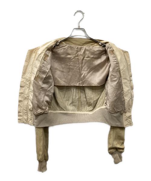 RICK OWENS（リックオウエンス）RICK OWENS (リックオウエンス) レザージャケット イエロー サイズ:36の古着・服飾アイテム