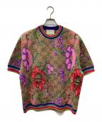 GUCCIグッチ）の古着「FLORAL MONOGRAM T-SHIRT ニットTシャツ」｜マルチカラー