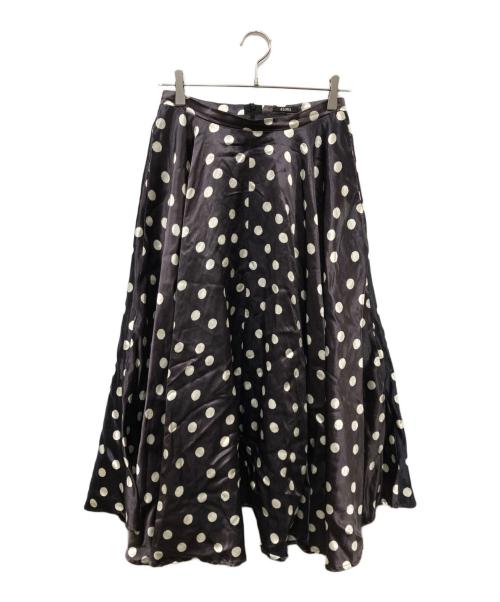 ALORS（アロー）ALORS (アロー) Jupe Cocinelle リネン混ドットロングスカート パープル サイズ:SIZE 1の古着・服飾アイテム