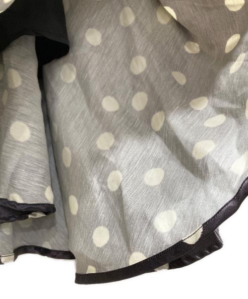 ALORS（アロー）ALORS (アロー) Jupe Cocinelle リネン混ドットロングスカート パープル サイズ:SIZE 1の古着・服飾アイテム