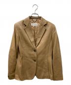 MaxMaraマックスマーラ）の古着「レザーテーラードジャケット」｜ブラウン