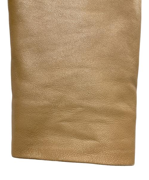 MaxMara（マックスマーラ）MaxMara (マックスマーラ) レザーテーラードジャケット ブラウン サイズ:SIZE 38の古着・服飾アイテム