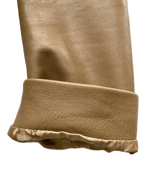 MaxMara（マックスマーラ）MaxMara (マックスマーラ) レザーテーラードジャケット ブラウン サイズ:SIZE 38の古着・服飾アイテム