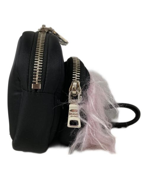 PRADA（プラダ）PRADA (プラダ) カーゴクラッチ ハンドバッグ ポーチ ブラック×ピンク サイズ:OneSizeの古着・服飾アイテム