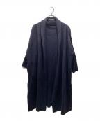 DEUXIEME CLASSEドゥーズィエム クラス）の古着「スムースニットガウンコート」｜ネイビー