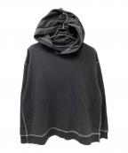 MM6 Maison Margielaエムエムシックスメゾンマルジェラ）の古着「ステッチワークパーカー」｜ブラック