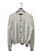 CABANキャバン）の古着「コットンカシミヤ ポケットクルーネックカーディガン」｜ホワイト