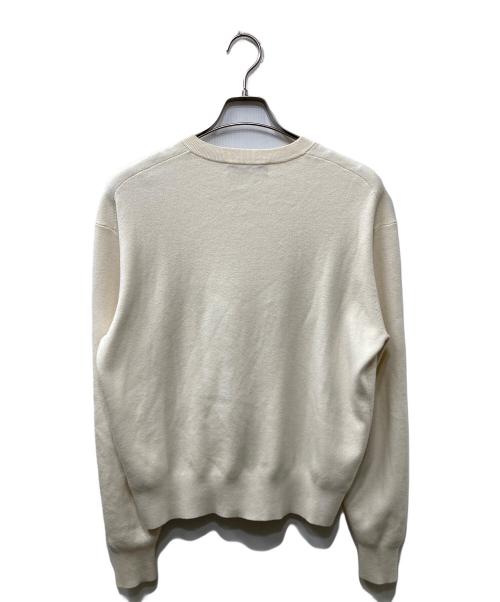 CABAN（キャバン）CABAN (キャバン) コットンカシミヤ ポケットクルーネックカーディガン ホワイト サイズ:Mの古着・服飾アイテム