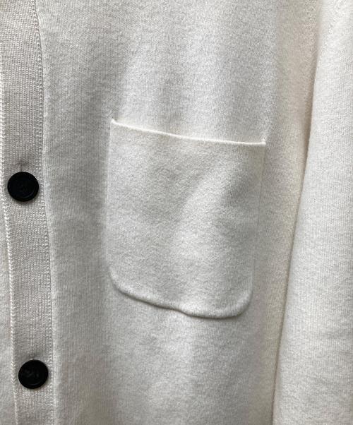 CABAN（キャバン）CABAN (キャバン) コットンカシミヤ ポケットクルーネックカーディガン ホワイト サイズ:Mの古着・服飾アイテム