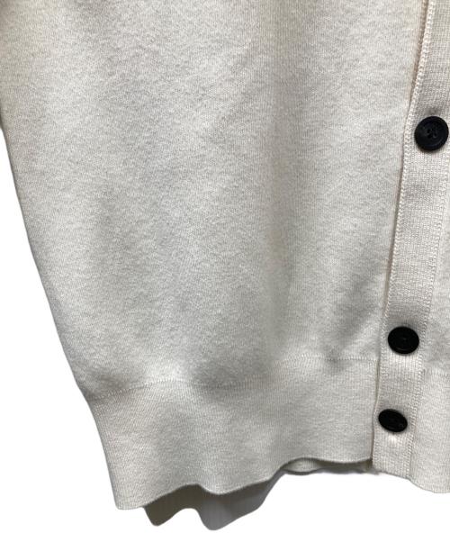 CABAN（キャバン）CABAN (キャバン) コットンカシミヤ ポケットクルーネックカーディガン ホワイト サイズ:Mの古着・服飾アイテム