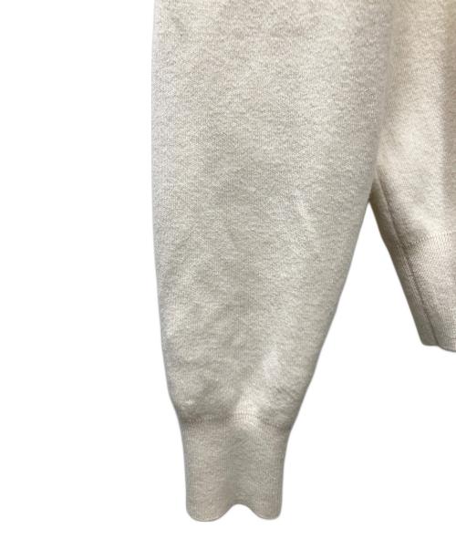 CABAN（キャバン）CABAN (キャバン) コットンカシミヤ ポケットクルーネックカーディガン ホワイト サイズ:Mの古着・服飾アイテム