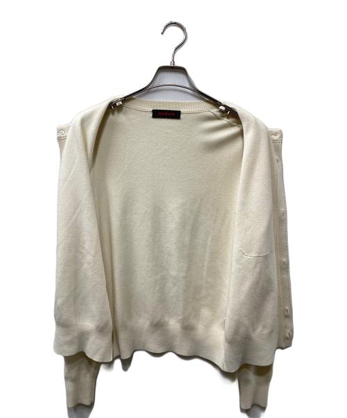 CABAN（キャバン）CABAN (キャバン) コットンカシミヤ ポケットクルーネックカーディガン ホワイト サイズ:Mの古着・服飾アイテム