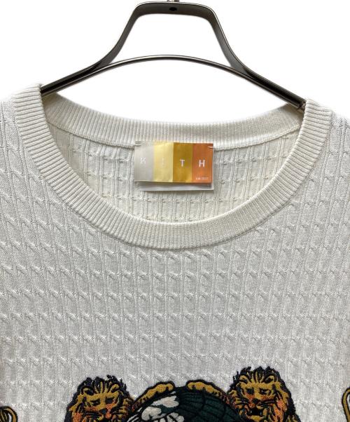 KITH（キス）KITH (キス) NY To The World Cable Crewneck ホワイト サイズ:XLの古着・服飾アイテム