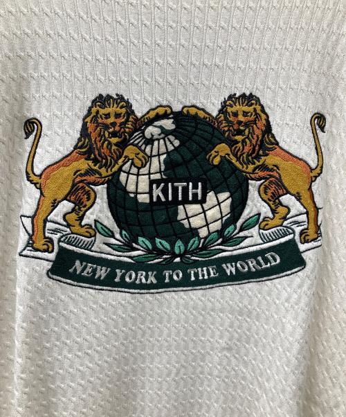 KITH（キス）KITH (キス) NY To The World Cable Crewneck ホワイト サイズ:XLの古着・服飾アイテム