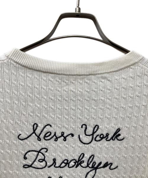 KITH（キス）KITH (キス) NY To The World Cable Crewneck ホワイト サイズ:XLの古着・服飾アイテム