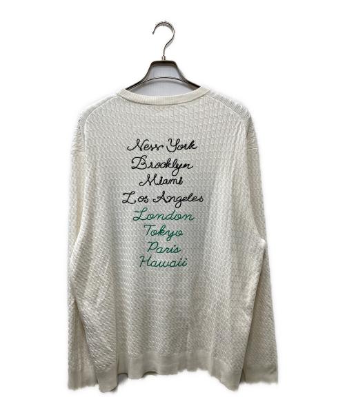 KITH（キス）KITH (キス) NY To The World Cable Crewneck ホワイト サイズ:XLの古着・服飾アイテム